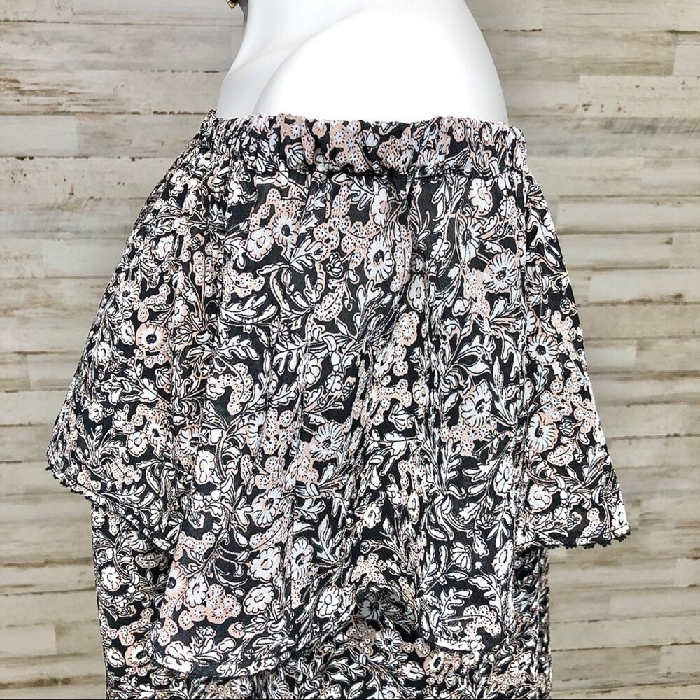 Rebecca Minkoff Wildflower Deb Top Womens Size S Black Off the Shoulder - Picture 9 of 14